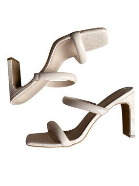 Coutgo Women’s Square Toe Strappy Block Heel Sandals